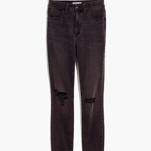 Madewell Curvy High Rise Skinny Jeans Black 37 Waist Size 24